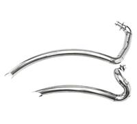 Moto Silenziatore Scarico Per Y&amaha Per V Star 1100 Per Dragstar XVS1100 Tutti Gli Anni Moto Sistema Slash Cut Marmitta Silenziatori Deflettori Tubo Di Scarico(Chrome)