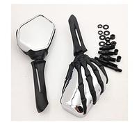 Moto Skull Skeleton Hand Side Specchietti Retrovisori Per Harley (8mm) Bici Per Honda Per Kawasaki Per Yamaha Vintage Cruiser 10mm Compatibile Specchio Del Motociclo (Color : B)