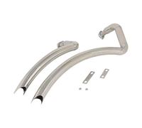 Moto Slip On Motorcycle Exhaust System Header Muffler Black Front Link Pipe Per Kawasaki Per Vulcan VN800B Classic 1996-2005 Adattatore(Style 1)