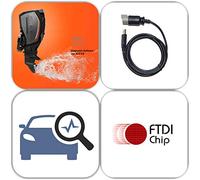 Moto-Solution Evinrude Kit USB Strumento diagnostico Scanner per Motore fuoribordo e-Tec/Fitch