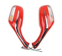 Moto Specchi Laterale Per 125cc Per Epsilon Per JMstar Per Eagle Specchietto Retrovisore Per Moto Con Indicatore Di Direzione(Red)
