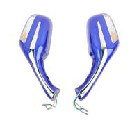 Moto Specchi Laterale Per 125cc Per Epsilon Per JMstar Per Eagle Specchietto Retrovisore Per Moto Con Indicatore Di Direzione(Blue)