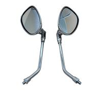 Moto Specchietti 1 paio di specchietti retrovisori universali da 22 mm e 10 cromati per moto, motocross, scooter, ATV, laterali, vista posteriore