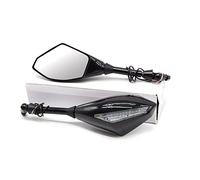 Moto Specchietti laterali Accessori Moto Specchi Retrovisori Specchio Laterale LED Indicatori Di Direzione Luce PER KAWASAKI NINJA 250 ABS ZX14R ZX-14R Z250 Z300 ER6N ER-6N (Colore : B)