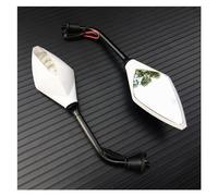 Moto Specchietti Per Suzuki Specchietti Retrovisori Laterali Per Moto Universal Motorcycle Indicatori Di Direzione A LED(Bianco)