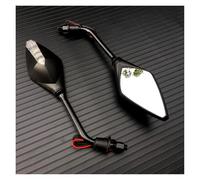 Moto Specchietti Per Suzuki Specchietti Retrovisori Laterali Per Moto Universal Motorcycle Indicatori Di Direzione A LED(Nero)
