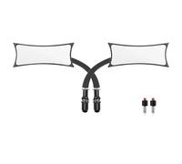 Moto Specchietti Specchietti retrovisori per moto da 8/10 mm in lega alluminio con lama a per lancia 2 x per cruiser per sportive per strada neri cromati