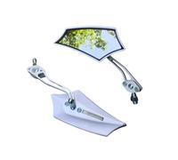 Moto Specchietti Specchietti retrovisori universali per moto, 2 x, rotazione a 360 gradi, specchietti laterali per e scooter, 8/10 mm