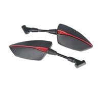 Moto Specchietto Retrovisore Per Varadero XL 1000 125 Per ABS XT Universale 10 Mm Moto Regolabile Retrovisore Sinistro Destro Specchietti Laterali Barra Terminale(NO LOGO Red)