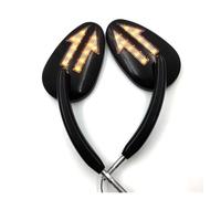Moto Specchietto Retrovisore Per VRSCAW Per V-ROD Parte Motore Cromata Specchietto Indicatore Di Direzione A LED Con Freccia Integrata(Nero)
