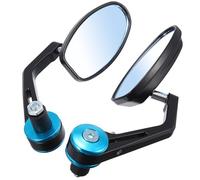 Moto Specchietto Retrovisore Specchietti retrovisori universali per moto da 7/8" per estremità del manubrio pecchietti Retrovisori Moto(Blue)