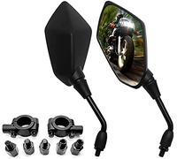 Moto Specchietto Retrovisore Universale,Moto Specchio Posteriore with 10mm Bolt 7/8" Handlebar Clampper per Street Bike Sport Bike Scooter Cruiser