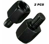 Moto Specchio Adattatore M10 A M8 Alluminio Nero X2 Universale Filo Riduttore