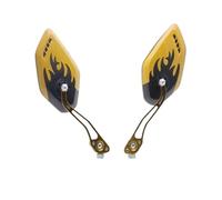 Moto Specchio Retrovisore Scooter Motocross Specchietti Retrovisori Electrombile Back Side View Rear Mirror Reflector Flame Pattern Rückspiegel