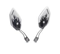 Moto Specchio Retrovisore Scooter Motocross Specchietti Retrovisori Electrombile Back Side View Rear Mirror Reflector Flame Pattern Rückspiegel