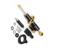 Moto Stabilizzatore Per Honda Forza350 2021-2023 Kit Di Supporto Per Montaggio Stabilizzatore Ammortizzatore Sterzo Per Moto In Alluminio CNC(Black-Gold-Black)