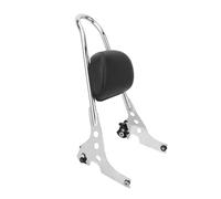 Moto Staffa Portapacchi Per Sportster XL883 1200 X48 Per Forty Per Eight 2004-2023 Cuscino Schienale Passeggero Posteriore Staccabile Motocicletta Sissy Bar Moto Portapachi Posteriore(Chrome)