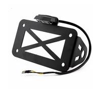 Moto Supporto Targa Per Staffa Porta Targa Per Moto Con Montaggio Laterale Su Asse Da 0,75 "Luce Posteriore A LED