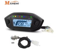 Moto Tachimetro digitale Contagiri Strumento Cruscotto Pannello Display LCD moto 10000 giri/min per 2-4 cilindri 7 colori Only Gauge