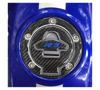 Moto Tappo Serbatoio Decorazione Adesivo Esterno Per Tappo Serbatoio Moto Per YA&MAHA YZFR3 YZF-R3 2015-2018(Blu)