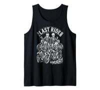 Moto Vintage Last Ride Club Funny Skeleton Bikers Canotta