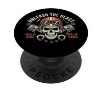 Moto vintage Live to Ride, Ride It Hard PopSockets PopGrip Adesivo