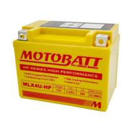 MOTOBATT - Batteria Litio Moto HP MLX4UHP | 12V 2.5Ah 200CCA | Ultraligera con BMS Integrado | Compatibile con YTX4L-BS, e altri | Compatibile con Honda, Yamaha, Kawasaki, Suzuki, BMW e tutti