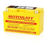 MOTOBATT - Batteria Litio Moto HP ML7UHP | 12V 4.0Ah 320CCA | Ultraligera con BMS Integrado | Compatibile con YT7B-BS, YT7B-4 | Compatibile con Honda, Yamaha, Kawasaki, Suzuki, BMW e tutti