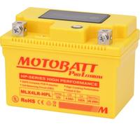 MOTOBATT - Batteria Litio Moto HP MLX4LRHPL | 12V 4.0Ah 320CCA | Ultraligera con BMS Integrado | Compatibile con Honda, Yamaha, Kawasaki, Suzuki, BMW e tutti