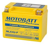 MOTOBATT - Batteria Litio Moto P MLX4UP | 12V 2.5Ah 200CCA | Ultraligera con BMS Integrado | Compatibile con YTX4L-BS, e altri | Compatibile con Honda, Yamaha, Kawasaki, Suzuki, BMW e tutti