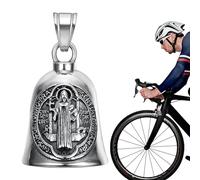 Motocicletta Bell | Campana da equitazione creativa in acciaio al titanio con pietre croccanti | Portachiavi da motociclista per buona fortuna sulla strada, campanello da guardia per uomo e donna,