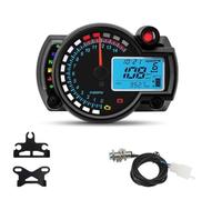 Motocicletta Contachilometri Tachimetro Contagiri per moto Contachilometri digitale per Misuratore di velocità Regolabile MAX 299KM/H Cruscotto per