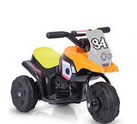 Motocicletta elettrica arancio bambino con batteria retromarcia 6V moto bimbo