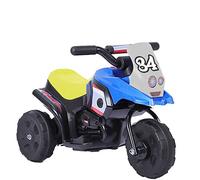Motocicletta elettrica blu per bambino con batteria retromarcia 6V moto bimbo