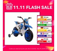 Motocicletta elettrica Homcom per bambini +3 anni 12V 2 ruote bilanciate più 8 km/h