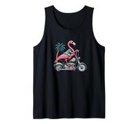 Motocicletta Flamingo Palma Avventura Tropicale Canotta
