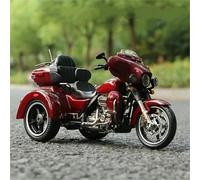 Motocicletta modello 1:12 Diecast Trike portatili Die Simulation Collection Giocattoli per Harley Per Davidson Cvo Per Tri Glide 2021(Black- Silver)