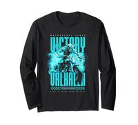 Motocicletta norrena Vittoria vichinga o Valhalla Maglia a Manica