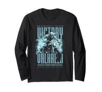 Motocicletta norrena vittoria vichinga o valhalla Maglia a Manica