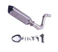 Motocicletta Silenziatore Scarico Per 125 150 200 390 2012-2016 Marmitta Completa Con Tubo Di Collegamento Centrale Slip On Per Scarico Moto(C with)
