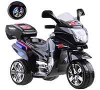 Motocicletta sportiva per bambini con luci a LED - Nera