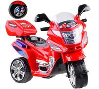 Motocicletta sportiva per bambini con luci a LED - Rosso
