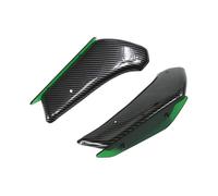 motocicletta Winglet Kit spoiler Per ZX10R ZX-10R 2011 2012 2013 2014 2015 2016 2017 2018 2019 2021 2020 Kit Flettore Ala Laterale Carenatura Moto Fisso(Carbon Pattern Green)