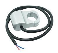 Motociclette interruttori Interruttore Moto 1PC Interruttore ON/OFF per faro da manubrio per moto Pulsante luce Interruttore per faretto fendinebbia impermeabile in lega di alluminio(Silver)