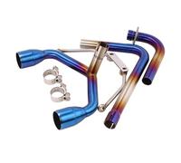 Motociclette Scarico Tubo Tubo Di Scarico Per Moto Per GROM MSX125 SF125 SF MSX 125, Marmitta A Doppio Foro, Raccordo Anteriore, 51 Mm Silenziatori(Colore 9)