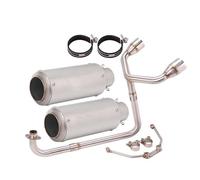 Motociclette Scarico Tubo Tubo Di Scarico Per Moto Per GROM MSX125 SF125 SF MSX 125, Marmitta A Doppio Foro, Raccordo Anteriore, 51 Mm Silenziatori(Colore 1)