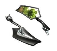 Motociclette Specchietti Laterali 2 Pezzi Specchietti Retrovisori Universali Da 8 Mm E 10 Mm Per Moto Specchietti Laterali Accessori Modificati Per Moto(Black)