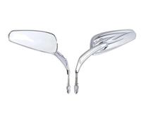 Motociclette Specchietti Laterali Per Boulevard Per Intruder Per Volusia Per V-Strom Accessorio Di Montaggio Moto Specchietti Retrovisori Laterali Moto 8 10 Mm Maniglia Motociclo Specchietto(Chrome)