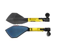 Motociclette Specchietti Laterali Specchietto Retrovisore Universale Moto Con Ampio Raggio Visione Posteriore Con Catarifrangente Regolabile Manubrio Sinistro Destro(Gold)