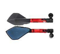 Motociclette Specchietti Laterali Specchietto Retrovisore Universale Moto Con Ampio Raggio Visione Posteriore Con Catarifrangente Regolabile Manubrio Sinistro Destro(Red)